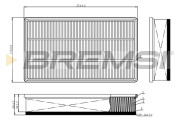 FA1114 Vzduchový filtr BREMSI