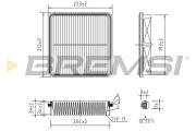FA1118 Vzduchový filtr BREMSI