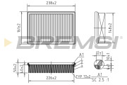 FA1119 Vzduchový filtr BREMSI
