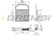 FA1120 Vzduchový filtr BREMSI