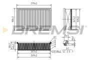 FA1125 Vzduchový filtr BREMSI