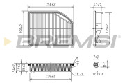 FA1129 Vzduchový filtr BREMSI
