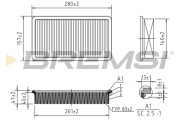 FA1152 Vzduchový filtr BREMSI