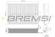 FA1161 Vzduchový filtr BREMSI