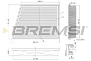 FA1168 Vzduchový filtr BREMSI