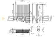FA1169 Vzduchový filtr BREMSI