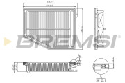 FA1180 Vzduchový filtr BREMSI