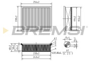 FA1194 Vzduchový filtr BREMSI