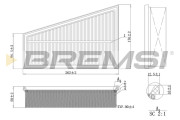 FA1197 Vzduchový filtr BREMSI
