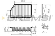 FA1200 Vzduchový filtr BREMSI