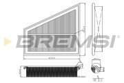 FA1202 Vzduchový filtr BREMSI