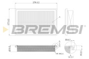 FA1206 Vzduchový filtr BREMSI