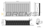 FA1214 Vzduchový filtr BREMSI