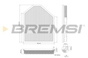 FA1219 Vzduchový filtr BREMSI