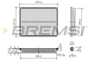 FA1220 Vzduchový filtr BREMSI