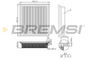 FA1248 Vzduchový filtr BREMSI