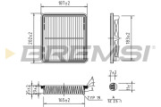 FA1257 Vzduchový filtr BREMSI