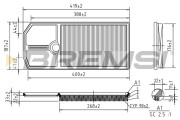 FA1258 Vzduchový filtr BREMSI