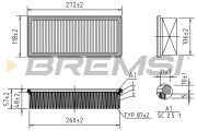 FA1353 Vzduchový filtr BREMSI