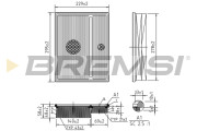 FA1368 Vzduchový filtr BREMSI