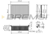 FA1571 Vzduchový filtr BREMSI