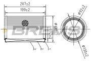 FA1608 Vzduchový filtr BREMSI