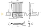 FA1621 Vzduchový filtr BREMSI