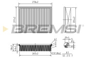 FA1651 Vzduchový filtr BREMSI