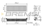 FA1658 Vzduchový filtr BREMSI