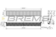 FA1696 Vzduchový filtr BREMSI