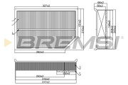 FA1699 Vzduchový filtr BREMSI