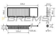 FA1705 Vzduchový filtr BREMSI