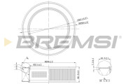 FA2072 Vzduchový filtr BREMSI