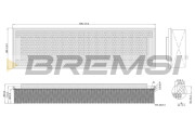 FA2108 Vzduchový filtr BREMSI