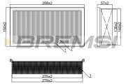 FA2292 Vzduchový filtr BREMSI