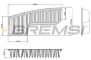 FA2326 Vzduchový filtr BREMSI