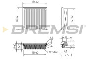 FA2344 Vzduchový filtr BREMSI