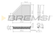 FA2396 Vzduchový filtr BREMSI