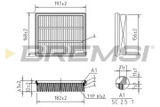 FA2582 Vzduchový filtr BREMSI