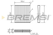 FC0099A Filtr, vzduch v interiéru BREMSI