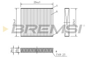 FC0103A Filtr, vzduch v interiéru BREMSI