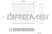 FC0171C Filtr, vzduch v interiéru BREMSI