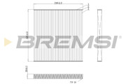 FC0445C Filtr, vzduch v interiéru BREMSI