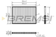 FC1334 Filtr, vzduch v interiéru BREMSI