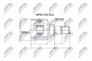 NPW-DW-012 Sada kloubů, hnací hřídel NTY