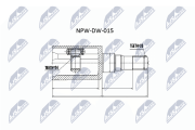 NPW-DW-015 Sada kloubů, hnací hřídel NTY