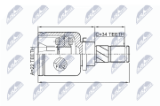 NPW-FR-051 Sada kloubů, hnací hřídel NTY