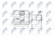 NPW-HD-018 Sada kloubů, hnací hřídel NTY