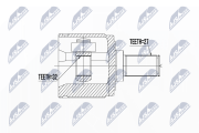 NPW-HD-046 Sada kloubů, hnací hřídel NTY