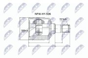 NPW-HY-506 Sada kloubů, hnací hřídel NTY